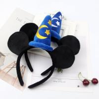 Diadema con lazo de Minnie, sombreros para niños, parque de atracciones, diadema con orejas de conejo de Mickey de dibujos animados, pinza para el pelo para mujer - details 4