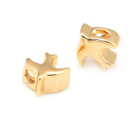Espaciador de arco iris y Luna de latón, Color oro de 18K, paloma, estrella, nube, cilindro, pulsera ovalada, cuentas, fabricación de joyería, accesorios Diy - details 30
