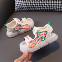 Zapatos de playa anti-retroceso tipo baotou para niños y niñas, zapatos para niños pequeños con suela blanda intermitente para niños - details 24