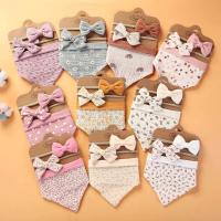 Set de Diadema de Alimentación de Bebé de Muselina de Algodón 3 piezas: Toalla de Saliva con Estampado Triangular, Diadema de Tie Neonatal, Pañuelo de Alimentación de Bebé - details 1