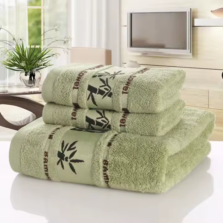 Juego De toallas De fibra De bambú para adultos, toallas De baño gruesas y absorbentes De lujo para el hogar - 1