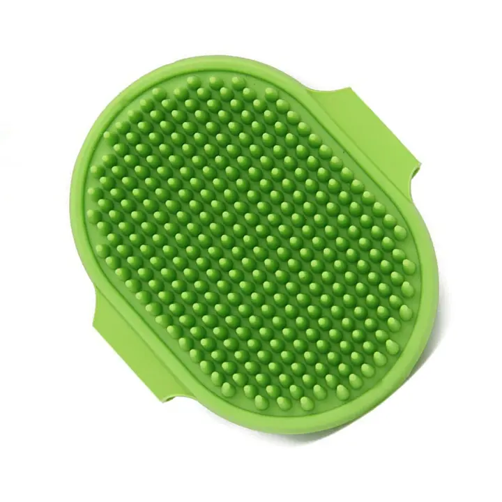 Cepillo de baño de silicona para perros y gatos, cepillo de aseo con correa ajustable, adecuado para pelo largo y corto - 1