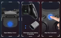 BLUEKAKA Gamepad inalámbrico de 2,4G para Xbox 360, controlador receptor de consola para Microsoft Xbox 360, Joystick de juego para PC win7/8/10 - details 2