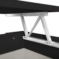 Mesa de Centro para Café/Té, Elevable, Mesita de Salón o Comedor, Color Wengue, Medidas: 90 cm (Ancho) x 50 cm (Fondo) x 46/57 cm (Alto) - details 3
