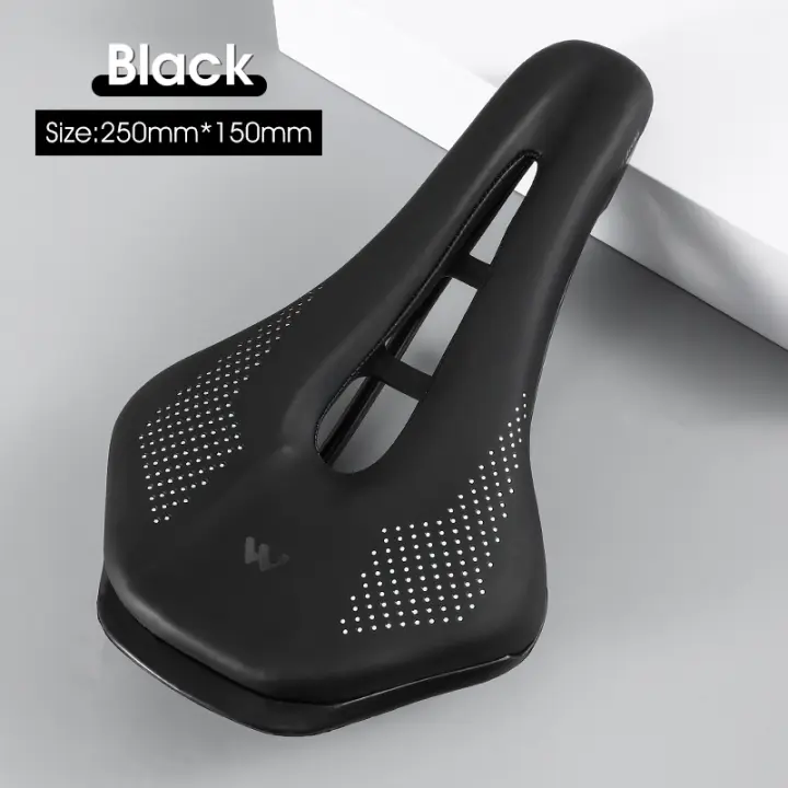 Asiento de Bicicleta Profesional WEST BIKING Ultraligero Hueco de Cuero Suave para Carreras de Bicicletas de Montaña y Carretera - 1