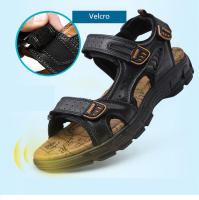 Sandalias cómodas de verano para hombre, zapatos suaves para playa y exterior, transpirables, informales de cuero - details 7