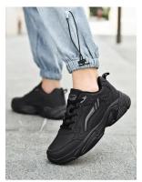 Nuevo Modelo 2025Zapatillas Deportivas De Cuero PU, Zapatos Informales Para Hombres, Zapatos Deportivos Para Niños, Negro Puro, Talla Grande 47 48, Tenis Masculinos - details 24