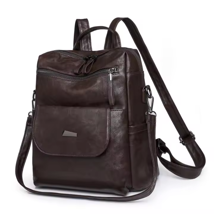 Mochila Antirrobo Impermeable para Mujer, bolso de Cuero PU, Hombro informal, Gran para Viaje, Trabajo y Escuela - 1