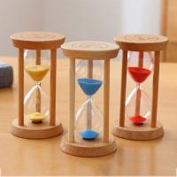 Reloj de arena de madera sin deformación para niños, cronómetro redondo de 1/3/5 minutos, duradero, 5 colores, conexión estable, juguete - details 0