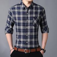 Camisa de Cuadros para Hombres Tallas Grandes 5XL 6XL 7XL Manga Larga Moda Otoño Negocios Casual Oficina - details 1
