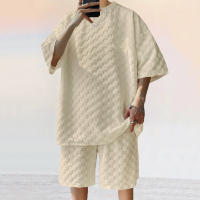 Conjunto Casual de Moda Verano 2025 para Hombres Camiseta con Manga Corta, Pantalones Cortos, Talla Grande - details 38
