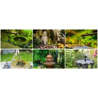 fuente solar jardin exterior