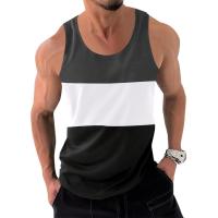 Chaleco de verano para hombre, informal, deportivo, de moda, para fitness, para correr, con bloques de color, sin mangas - details 26