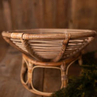 Newborn Photography Props Woven Rattan Basket Retro Split Chair Baby Girl Boy Photo Shoot Sofa Bed Studio Photo Accessoires - details 4