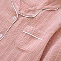 Ropa de dormir de algodón para mujer, camisón de manga larga, albornoz de talla grande, camisa para dormir con botones a rayas, vestidos de noche, ropa de descanso, bata de baño - details 8