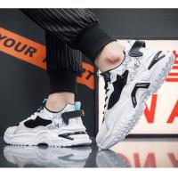 Zapatos masculinos nuevos zapatos deportivos con superficie de malla transpirable zapatos de moda para correr con suela gruesa para hombres blancos - details 8