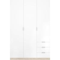Puertas y 3 cajones, Gran Capacidad, Natural/Blanco, - details 1