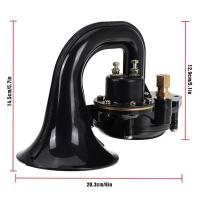12V/24V Auto Air Horn Loud Truck Trumpet Air Horn With Electric Valve Flat For Car Vehicle Trucks Bus Van Train - details 6