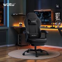 Silla de Oficina de Metal con Respaldar y Soporte Lumbar Asiento Amplio y Lleno de Cojín, Diseño de Malla Gris, GS11gr - details 10
