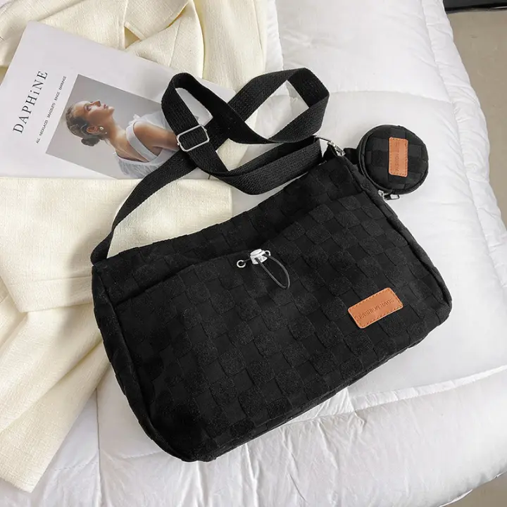Bolso de ocio de gran capacidad para mujer en primavera de 2025, nuevo bolso grande de hombro para ir al trabajo simple y pequeño cuadrado para clase de estudiante - 1