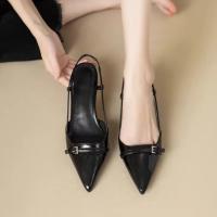 Sandalias de Tacón para Mujer 2025 Moda de Primavera, Puntiagudos, Calzado Bajo de Verano - details 0
