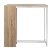 Mesa de bistró Mesa de bar de 91 x 49 x 91 cm con 3 estantes Mesa de pie de consola alta para café, cocina, fiesta, cóctel (no incluye el taburete de bar) - details 5