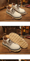 Cuero genuino de alta gama de cuero de vaca puro esmerilado zapatos altos casuales de tabla zapatos transpirables con suela gruesa. - details 10