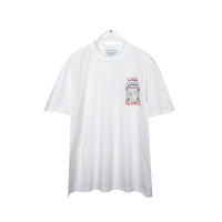 Camiseta Deportiva de Algodón Puro para Hombres Cuello Redondo, Estampado de Logotipo Delantero, Estilo Casual para el Verano - details 14