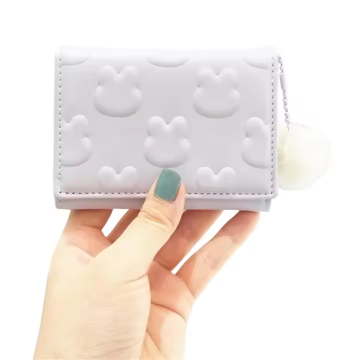Cartera plegable multicolor para mujer, monedero pequeño, tarjetero, regalo para niñas - 1