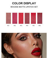 Maquillaje Resistente Al Agua, Juego De 6 Piezas De Pintalabios, Brillo de Labios Mate Natural - details 5