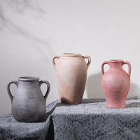 Jarrón de cerámica estilo Wabi sabi, sentido de alta gama, flores secas, maceteros, tarros de cerámica, accesorios para el hogar, adornos del - details 1