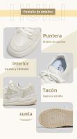 Nuevos Zapatos Blancos, Moda Casual, Zapatos Versátiles de Suela Gruesa - details 4