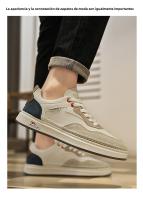 Nuevos Zapatos Deportivos Versátiles De Moda, Zapatos De Tablero Bajos De Cuero Casual Para Hombres - details 7