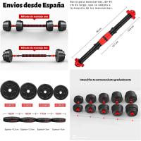 Mancuernas Regulables Juego de Pesas Ajustables para Entrenamiento de Fuerza en Casa - details 6