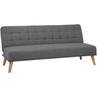 Modelo Versalles - Sofá Cama con Apertura Clic-Clac |   Donde la elegancia y el confort se encuentran |   Diseño Capitoné en Color Gris |   189,5 x 88 x 89 cm - details 0