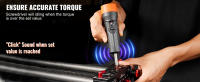 Juego de llaves de destornillador dinamométrico de 1/4" de SucceBuy. Rango de ajuste de torque de 10 - 70 in - lbs con incremento de 1 in - lb. Viene con 12 puntas de conductor, una caja y una ventana de visualización. - details 3