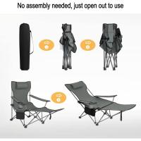 Juego de 2 Sillas de Camping Sillas Plegables, Silla de Acampada Portátil, Ligera para Picnic, Playa, Jardín, Pesca, con Portavasos, Gris - details 7