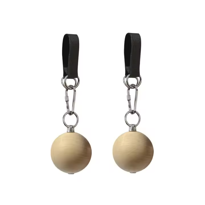 Entrenador de fuerza de agarre en forma de bola, asistencia para dominadas, entrenador de antebrazo de madera, canotaje, fortalecedor de dedos estable, Bouldering - 1