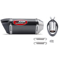 Tubo de escape de fibra de carbono AHM para Z250/Benelli - details 6