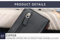 Cartera de Cuero de Calidad para Hombre, Cartera RFID Antirrobo, Billetera para Hombre,regalos para hombres - details 15