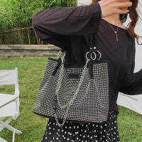Bolso de Mano de Cuero PU de Gran Capacidad para Mujer Diseño de Lujo con Piedras Preciosas Bolso de Compras de Moda con Mango Superior - details 11