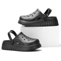 Lucyever-zapatos de verano con agujeros para mujer, zuecos de Punta cerrada sólidos, zapatillas de playa de Eva, toboganes antideslizantes con nubes, 2024 - details 3