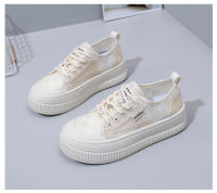 Nuevos Zapatos Blancos Transpirables, Versátiles Zapatos Casuales Delgados De Encaje De Suela Gruesa - details 26