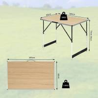 Mesa Plegable de Aluminio y Acero Ideal para Acampar, Cenar al Aire Libre, Jardín, Balcón, Fiesta de Familia, Barbacoa Muebles y Organización - details 2