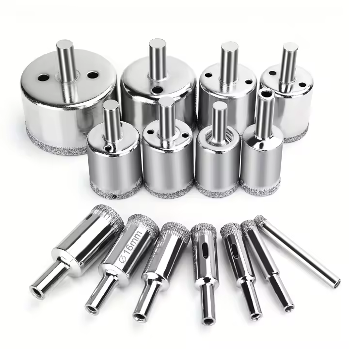 Juego de brocas de sierra perforadora de diamante de 15 piezas, metal, para cerámica, vidrio, baldosas de porcelana, brocas de núcleo de 0,32 "a 2", accesorios para herramientas eléctricas, perforación suave, con mango sólido y filo afilado - 1