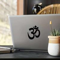 Pegatina de Vinilo Om Decalque de Yoga para Laptop, Coche, Taza Decoración de Hogar Removible para Meditación Namaste - details 1