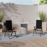 Silla plegable de aluminio Korfu, 67 x 59 x 113 cm, Carbón - details 41