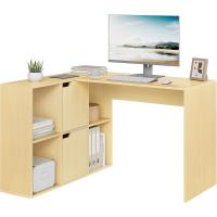 Escritorio Escritorio L Doble Tablero Escritorio Estantería 6 Compartimentos PC Ornador para Estudio Oficina Dormitorio Blanco 100cm - details 8