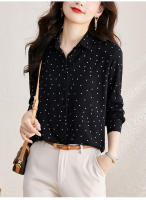 Camisa de mujer Camisa de lunares Tops elegantes femeninos - details 1