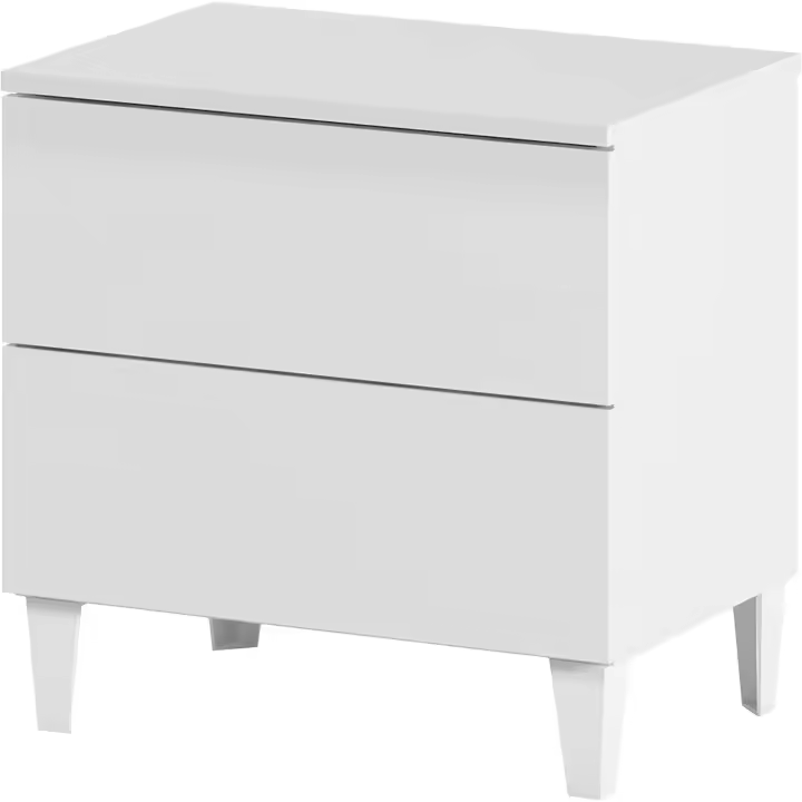 Comoda de 5 Cajones Sinfonier Dormitorio Modelo Loft Acabado en Blanco Brillante - 1